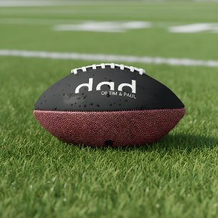 Modern Simple Dad Shirt with Kids Children Names American Football