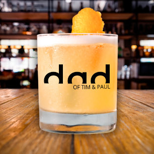 Modern Simple Dad typography Whiskey Glass