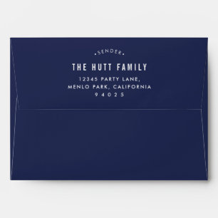 modern simple dark blue Geometric gold frame Envel Envelope