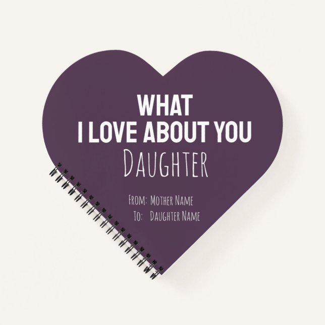 Modern Simple Daughter Gifts Mother Mom For Her Notebook (Front)