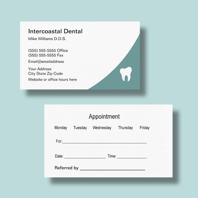 Modern Simple Dental Office Referral Card (Creator Uploaded)