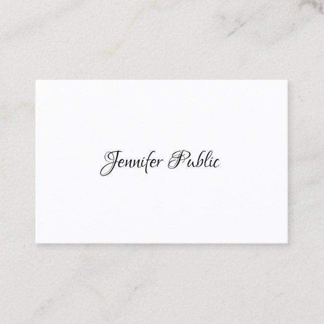 Modern Simple Design Professional Elegant Template Business Card (Front)