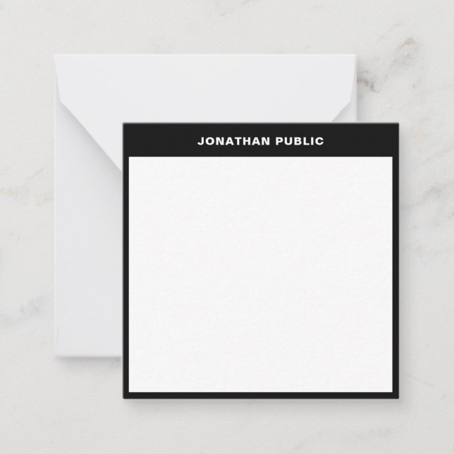 Modern Simple Design Template Elegant Black Border (Front)