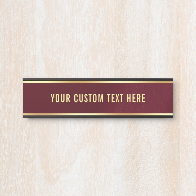 Modern Simple Design Your Custom Text Here Home Door Sign (Front)