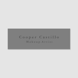 Modern Simple Dim Grey  Name Tag