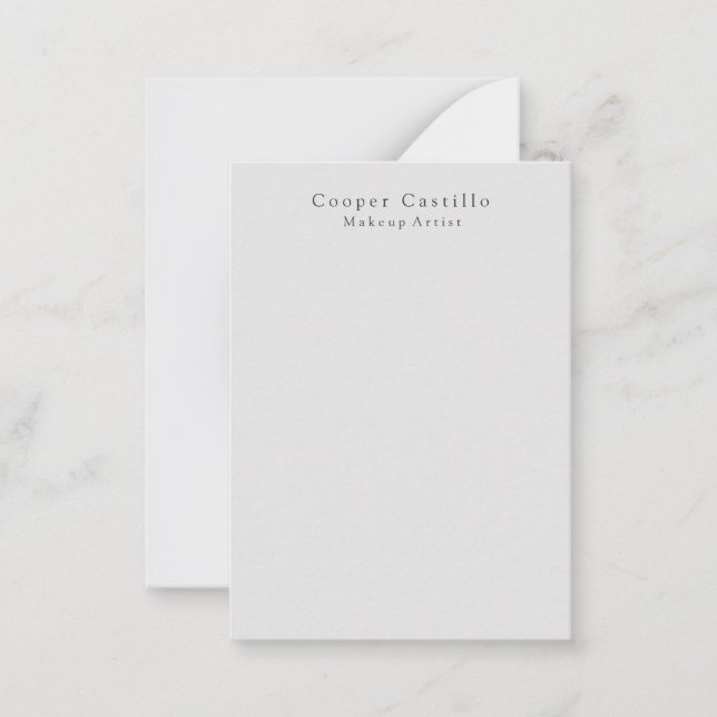 Modern Simple Dim Grey Professional Minimalist Card (Front)