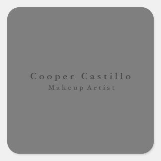 Modern Simple Dim Grey Professional Modern Square Sticker