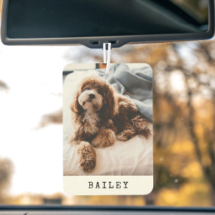 Modern Simple Dog Photo Car Air Freshener