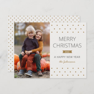Modern Simple Dots Fun 1 Photo Christmas Holiday C