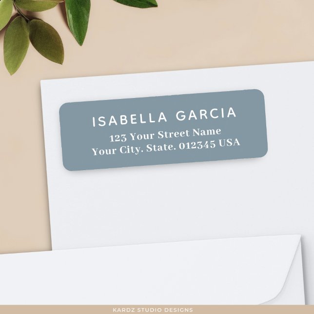 Modern Simple Dusty Blue Return Address (Creator Uploaded)