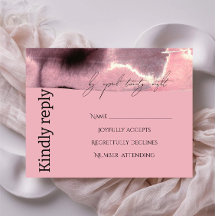 Modern, Simple Dusty Rose and Black