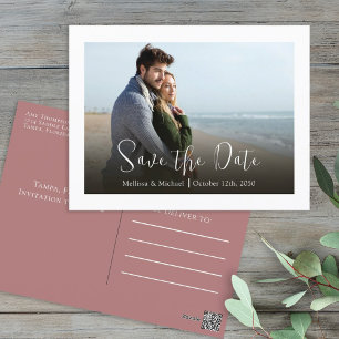 Modern Simple Dusty Rose Elegant 3 Photo Budget  P Postcard