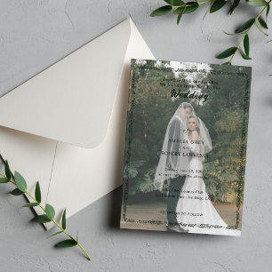 Modern Simple Editable Photo Wedding Invitation