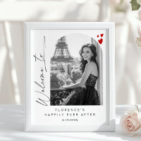 Modern simple elegant Arch photo Bridal Welcome