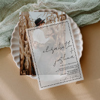 Modern simple elegant black script wedding