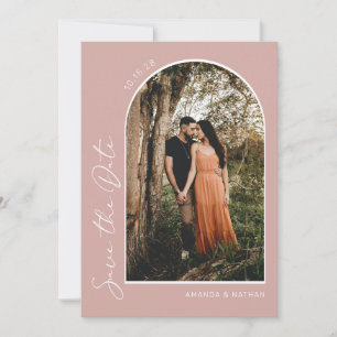 Modern Simple Elegant Blush Pink Save The Date