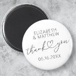 Modern Simple Elegant Chic Minimal Heart Wedding Magnet<br><div class="desc">This simple and modern design is composed of sans serif and playful cursive typography with doodle hearts. Perfect for wedding party favours.</div>