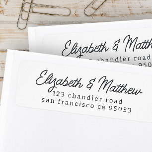 Modern Simple Elegant Chic Return Address