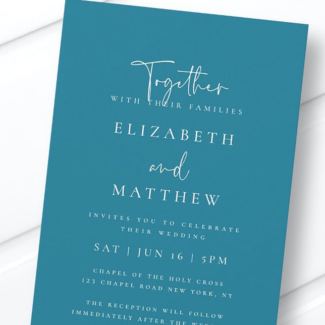 Modern Simple Elegant Chic Typography Wedding Invitation (Creator Uploaded)