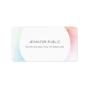 Modern Simple Elegant Colours Professional Templat Label