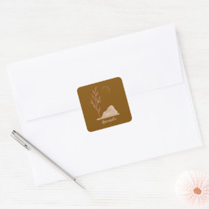 Modern Simple Elegant Gift Square Sticker
