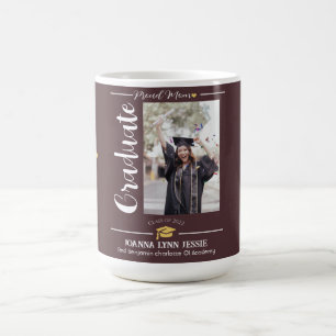 Modern Simple Elegant Graduation gold Cap Thanks Coffee Mug