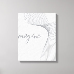 Modern, simple, elegant graphic design of Imagine Canvas Print