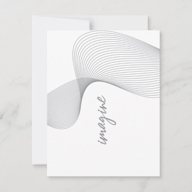 Modern, simple, elegant graphic design of Imagine Card (Front)