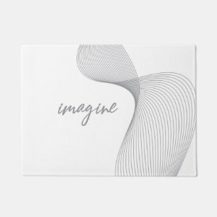 Modern, simple, elegant graphic design of Imagine Doormat