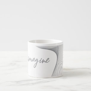 Modern, simple, elegant graphic design of Imagine Espresso Cup