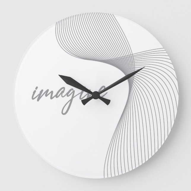 Modern, simple, elegant graphic design of Imagine Large Clock (Front)