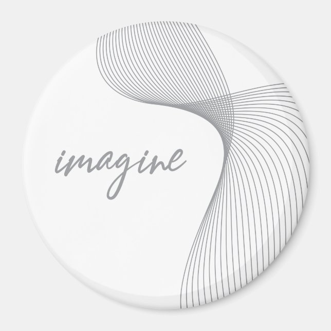 Modern, simple, elegant graphic design of Imagine Magnet (Front)