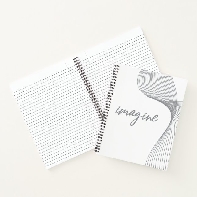 Modern, simple, elegant graphic design of Imagine Notebook (Inside)