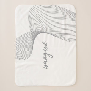 Modern, simple, elegant graphic design of Imagine Sherpa Blanket