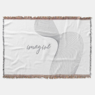 Modern, simple, elegant graphic design of Imagine Throw Blanket