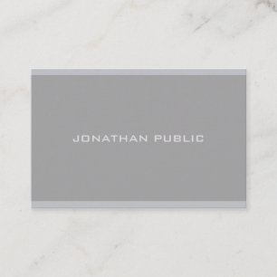 Modern Simple Elegant Grey Professional Template Business Card