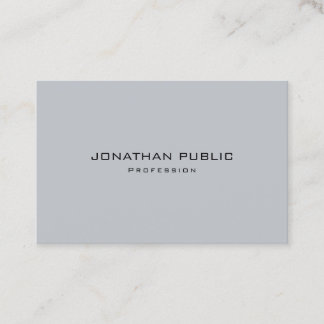 Modern Simple Elegant Grey Template Professional Business Card