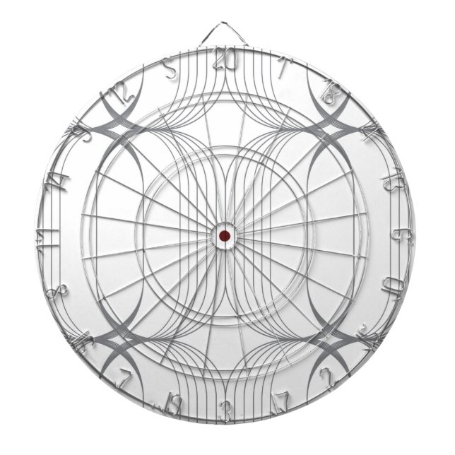 Modern, simple elegant luxury illustration pattern dartboard (Front)