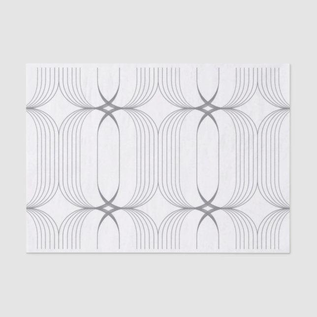 Modern, simple elegant luxury illustration pattern tissue paper (Front)