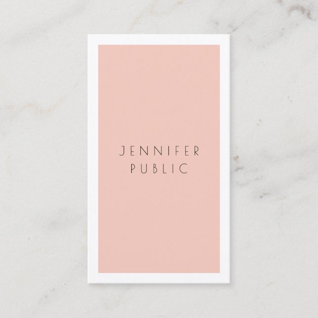 Modern Simple Elegant Minimalist Personalised Business Card (Front)