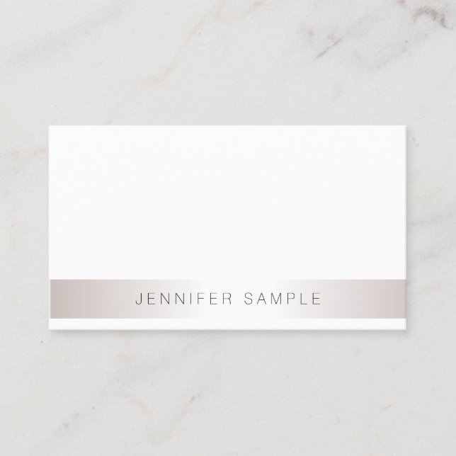 Modern Simple Elegant Minimalist Template Salon Business Card (Front)