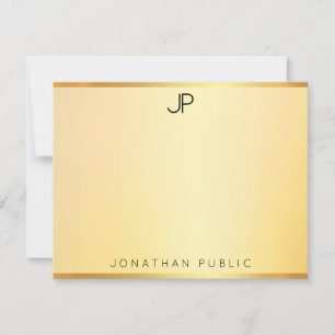 Modern Simple Elegant Monogram Gold Look Template