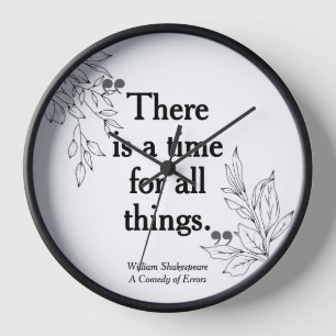 Modern Simple Elegant Quote Typography Clock