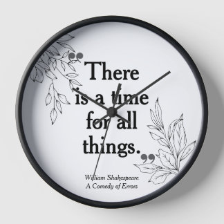 Modern Simple Elegant Quote Typography Clock