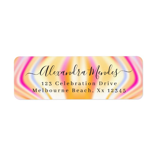 Modern simple elegant script return address (Front)