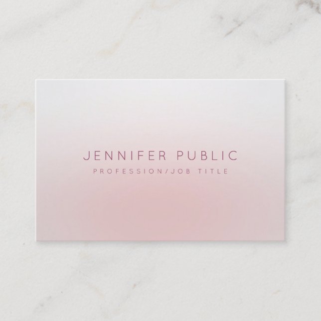 Modern Simple Elegant Template Minimalist Design Business Card (Front)