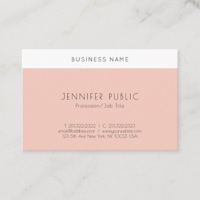 Modern Simple Elegant Template Professional Business Card (Front)