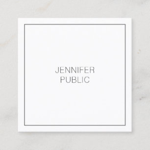 Modern Simple Elegant Template Professional Square Business Card