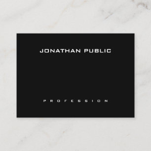 Modern Simple Elegant Trendy Black White Template Business Card