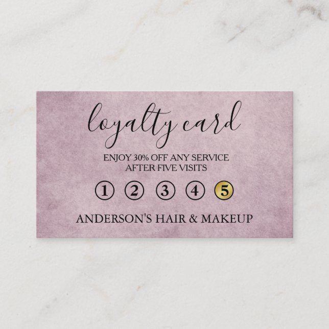 Modern Simple elegant typography Loyalty Card (Front)